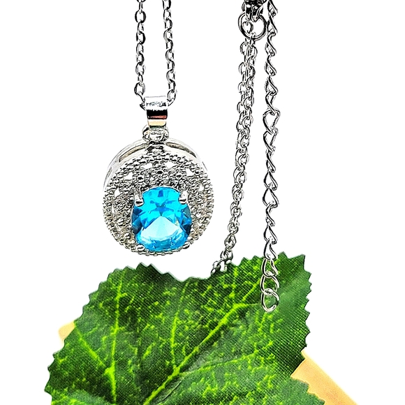 STERLING BLUE  TOPAZE! - Picture 1 of 6